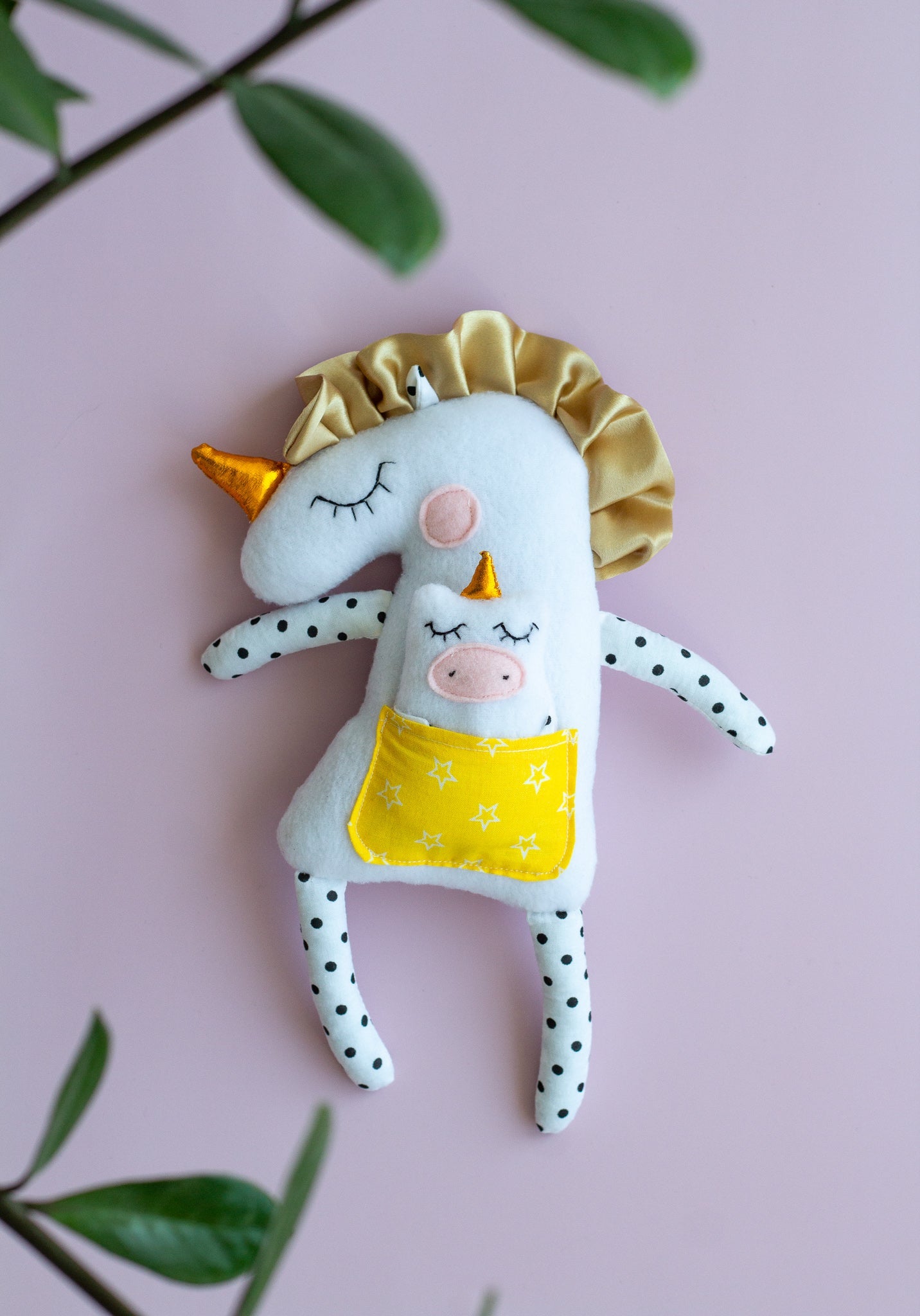 Mommy And Baby Unicorn Plush Toy - WoollyFox